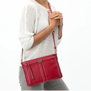 Brighton Pretty Tough Collection Red JAGGER CROSS BODY ORGANIZER BAG